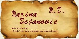 Marina Dejanović vizit kartica